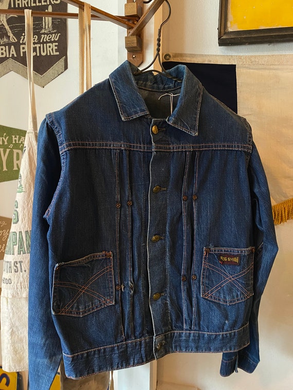 Vintage BIG SMITH Denim Jacket 1950s 50s Jeans in… - image 7