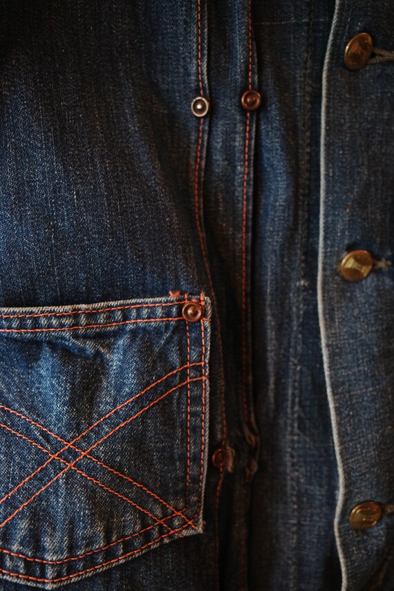 Vintage BIG SMITH Denim Jacket 1950s 50s Jeans in… - image 5