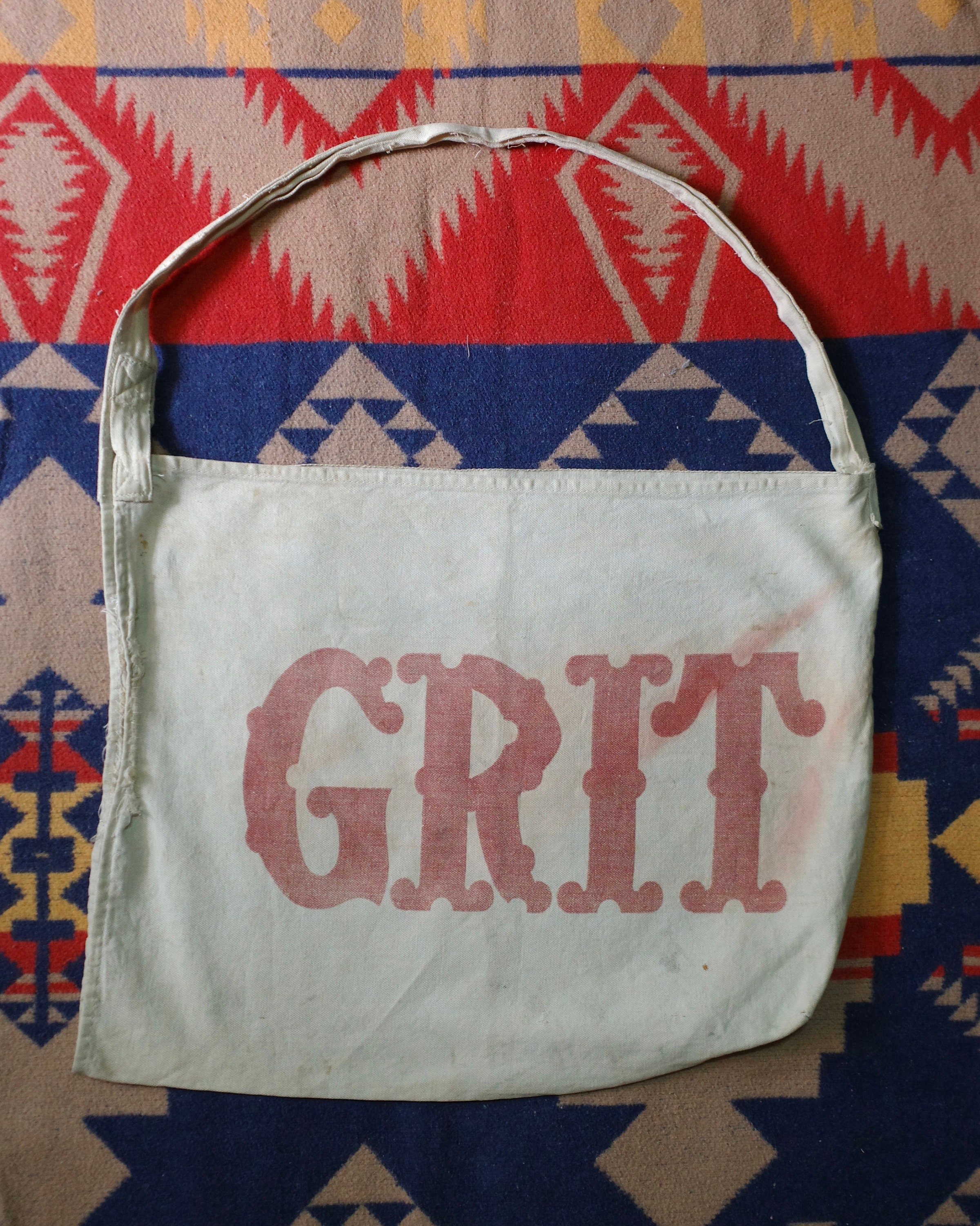 超人気新品 Vintage 30s 1930s Grit Etsy - Bag Newspaper バッグ