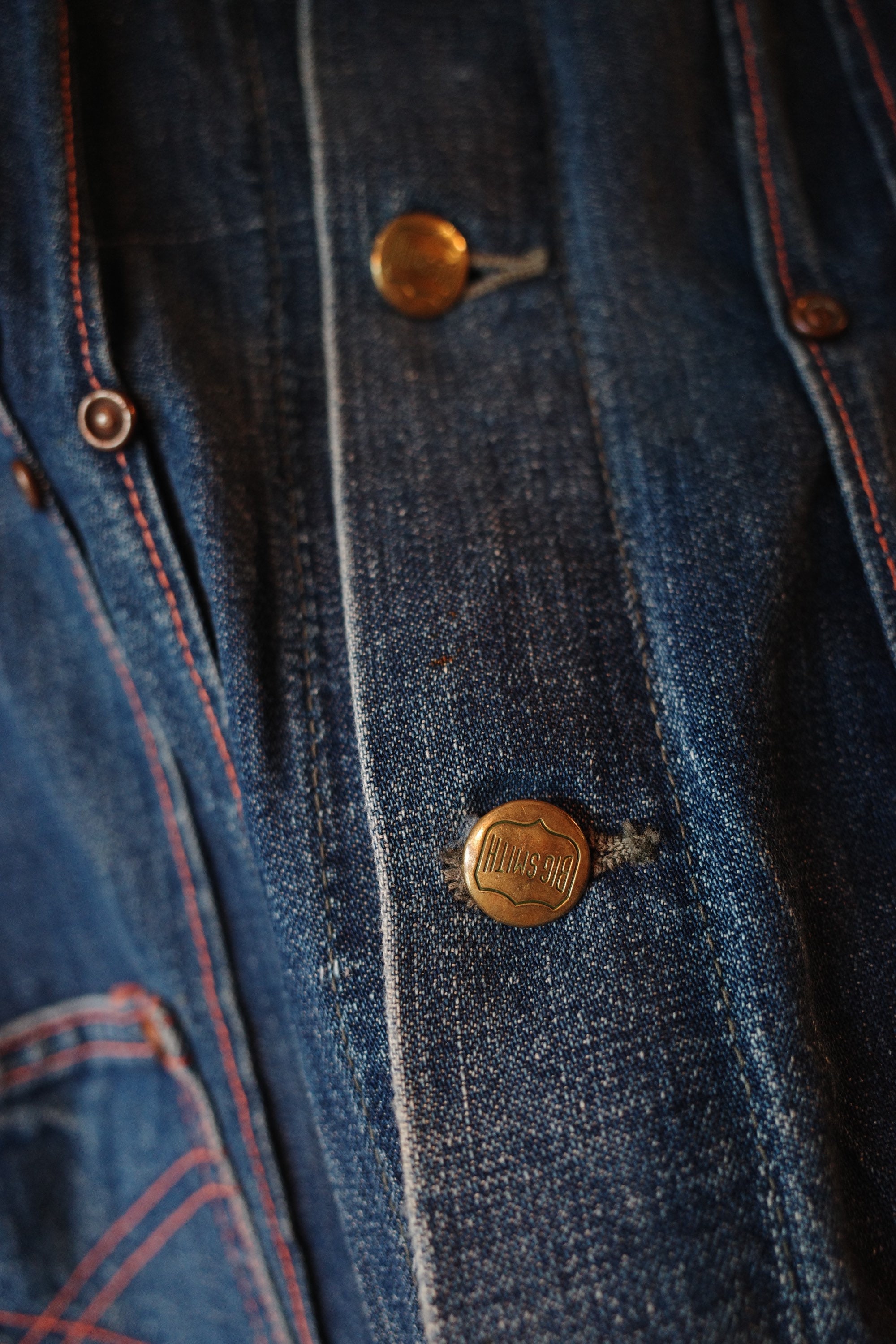 Buy Vintage BIG SMITH Denim Jacket 1950s 50s Jeans Indigo Workwear