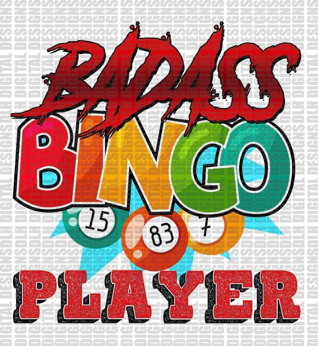 Bada Bingo Player Ready to Press Sublimation Transfer Etsy