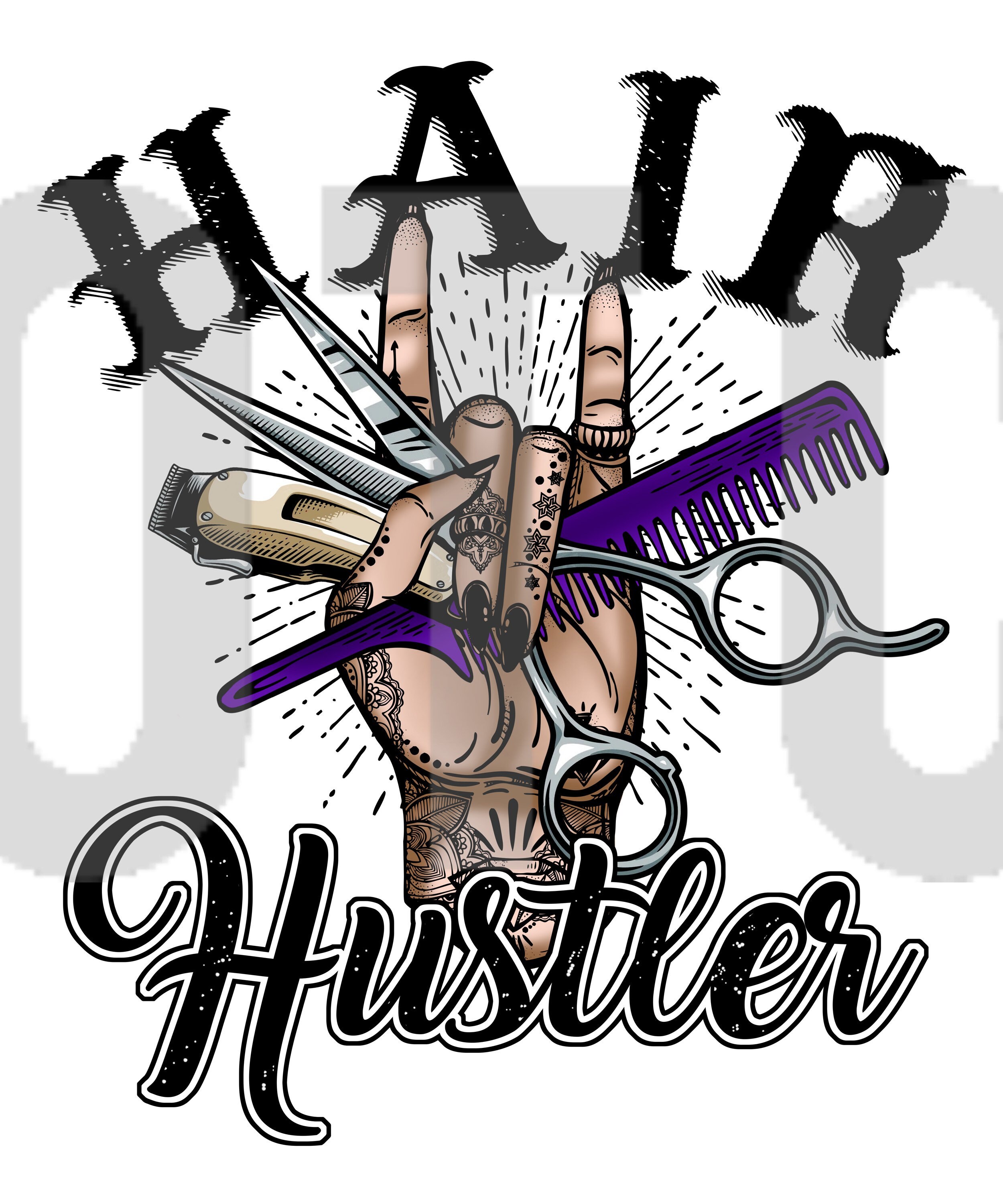 Hair / Hustler Ready to Press Sublimation Transfer - Etsy
