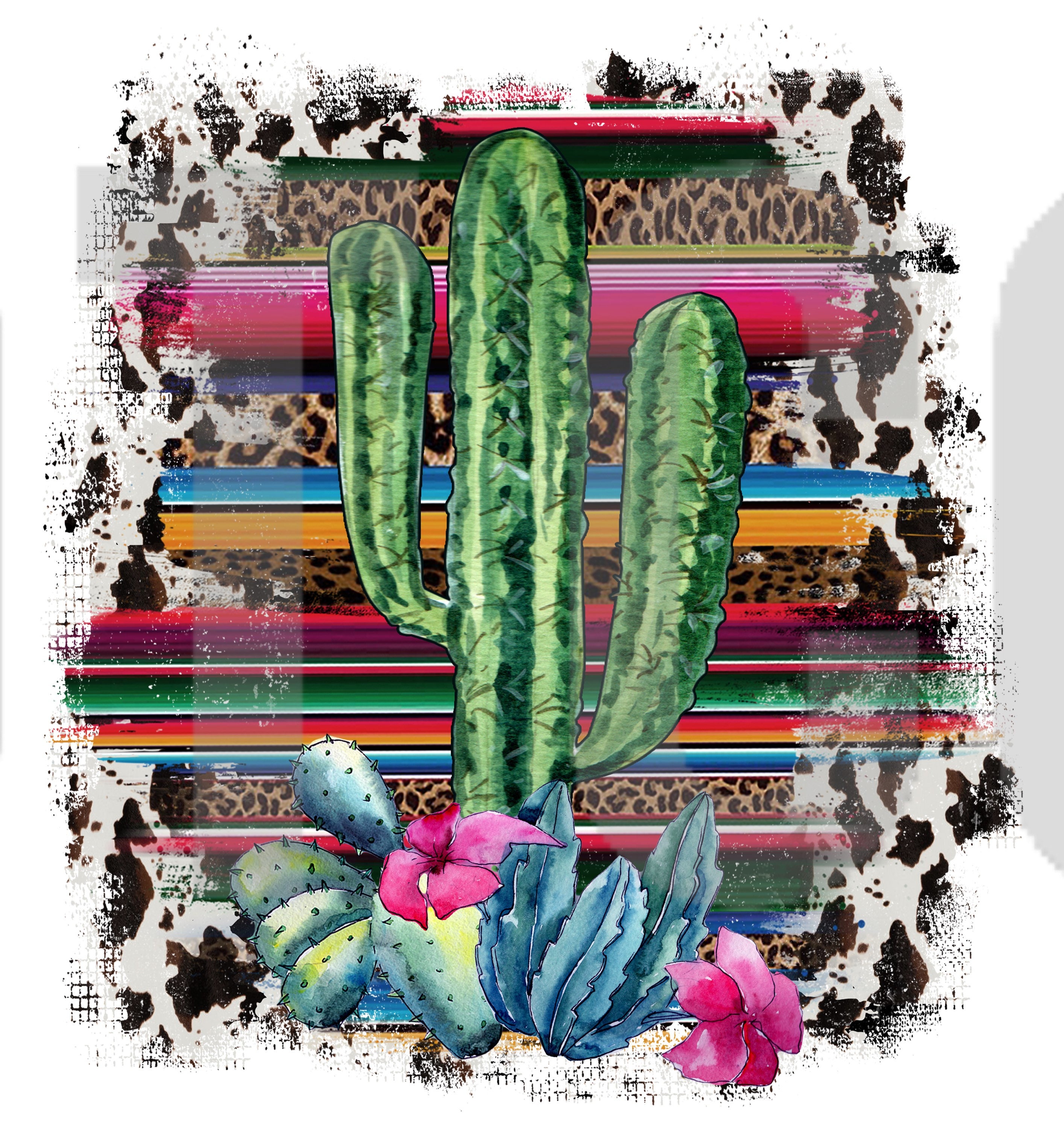 Serape cactus Ready to press sublimation transfer