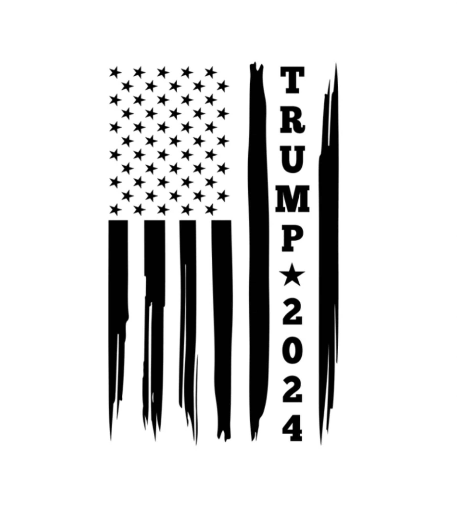 Trump 2024 American Flag Bumper Sticker Etsy