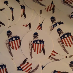 Captain America 3&quot; Circle Laptop Sticker