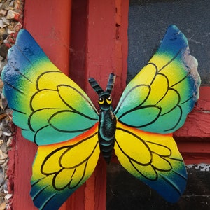 Metal Butterfly Garden Decor Handmade in Haiti From Recycled Oil Drums ...