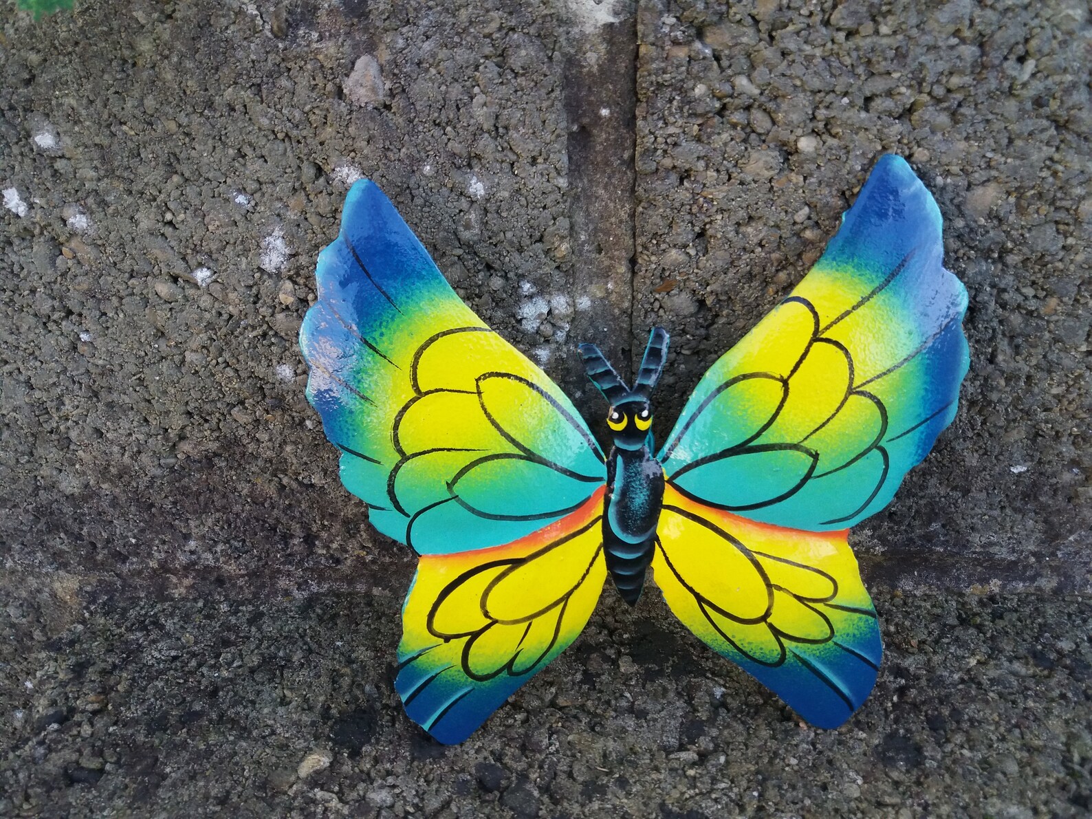 Metal Butterfly Garden Decor Handmade in Haiti From Recycled Oil Drums