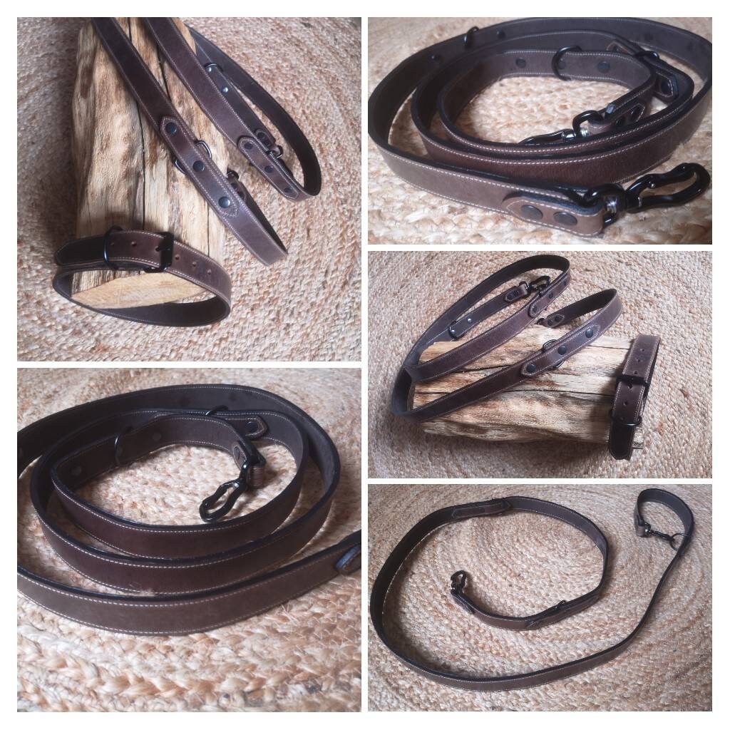 Collier et Laisse Cuir Xxl