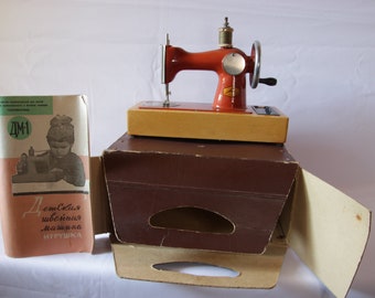 Vintage Soviet Union children's sewing machine from the 1970s