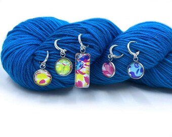 Stitch Marker Set - Bloom design (set of 5)