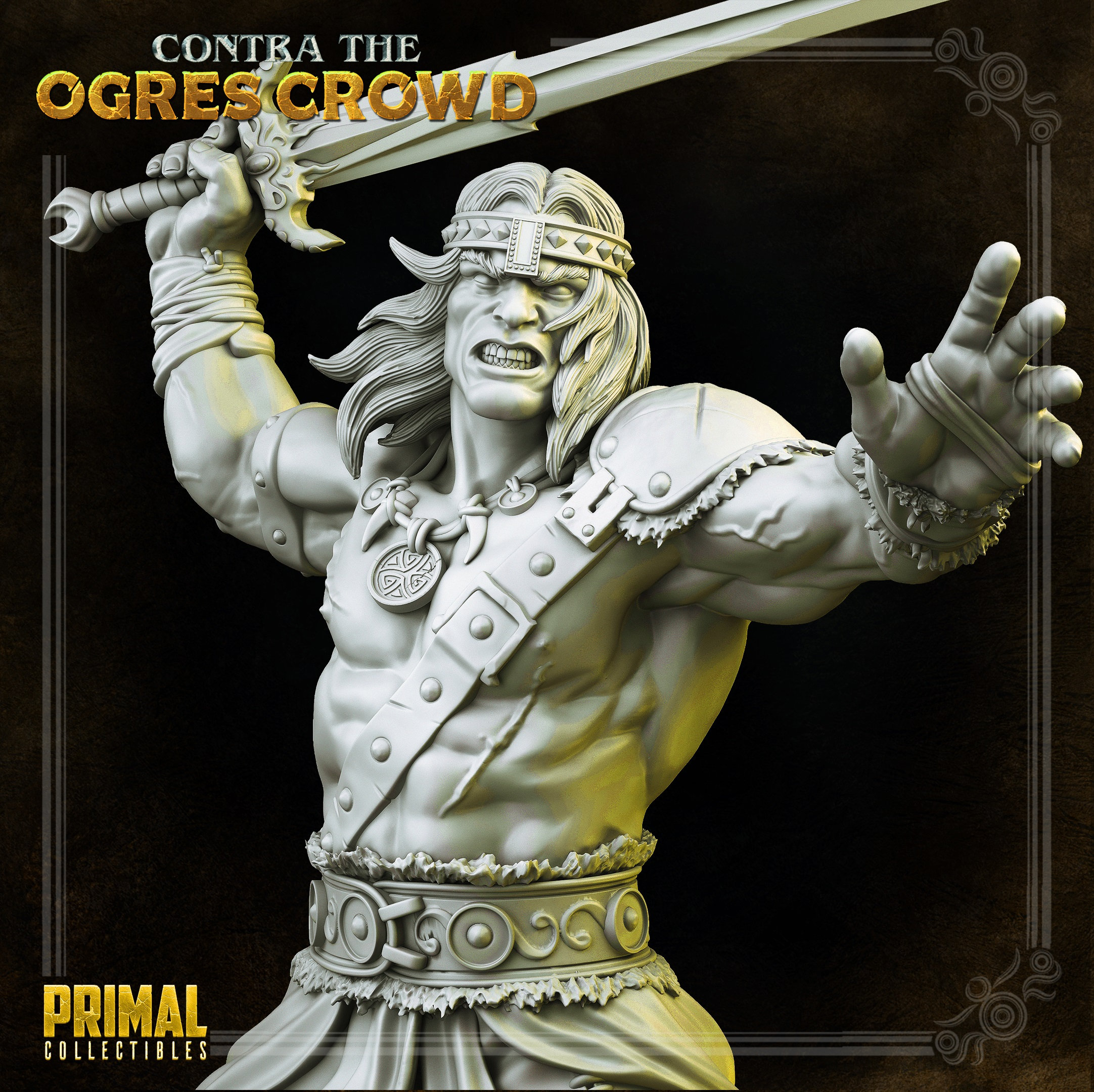 Boris, barbarian champion, Contra the ogres crowd, February 2023 bundle - Primal Collectibles