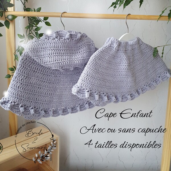 Cape pour enfants, 4 tailles disponibles