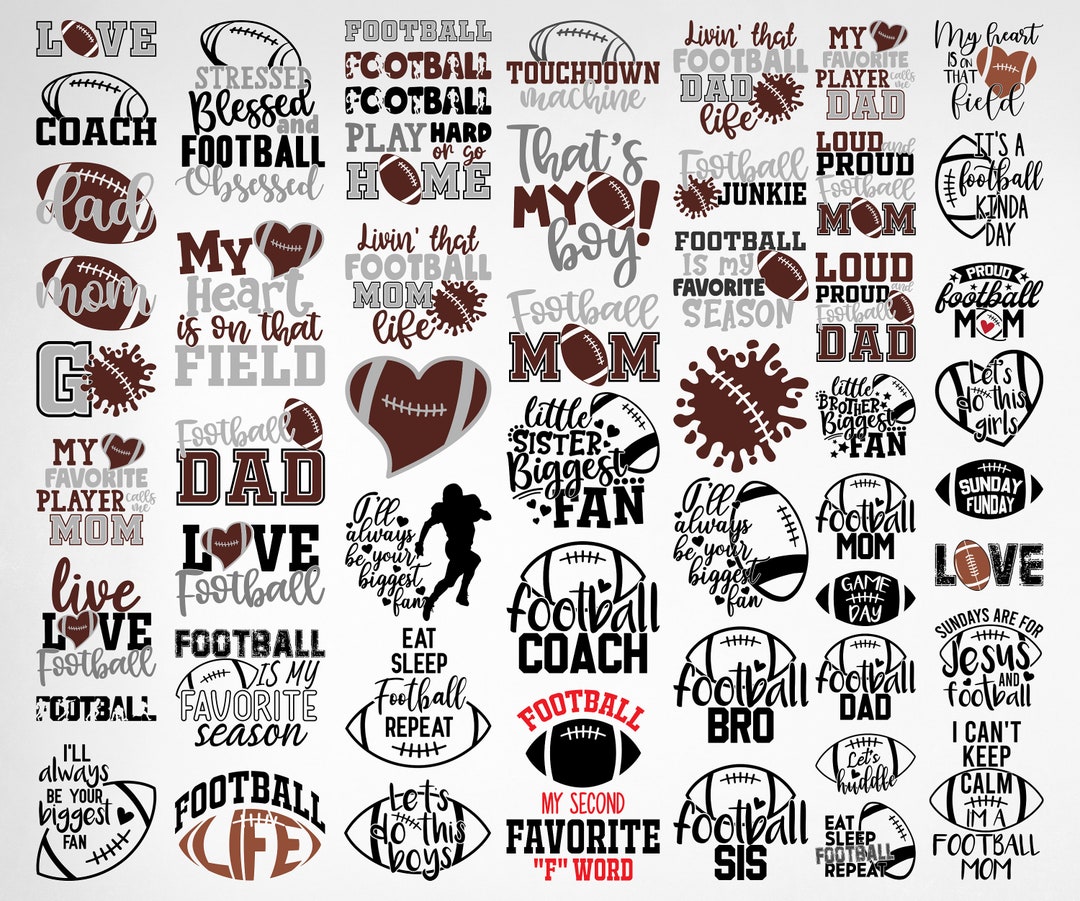 Football SVG Bundle Football Svg Football Mom Dad Svg - Etsy Canada