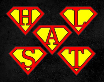superman alphabet etsy