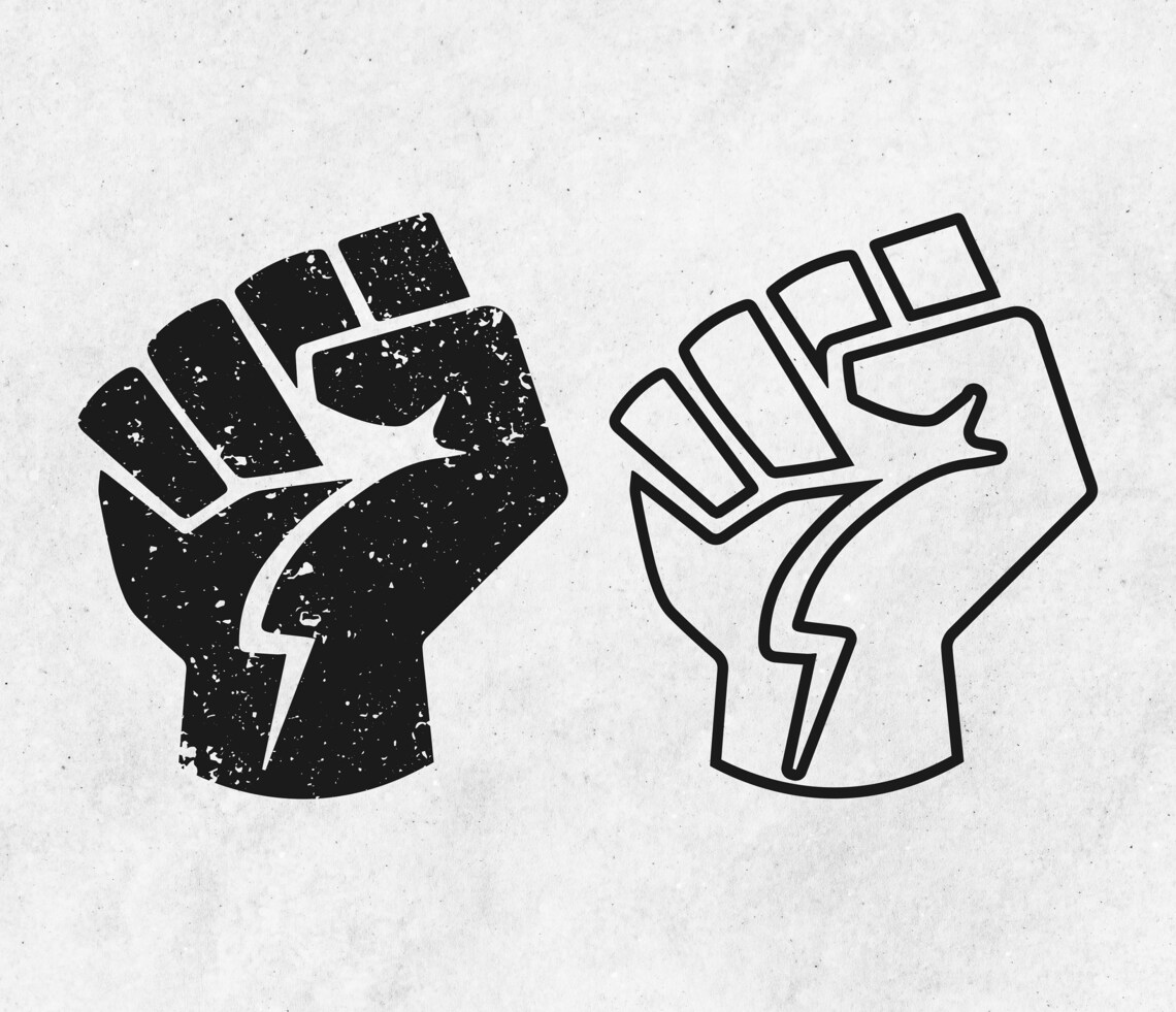 Fist SVG, Power Fist Svg, BLM Fist Svg, Black Power Fist Svg, Afro Svg