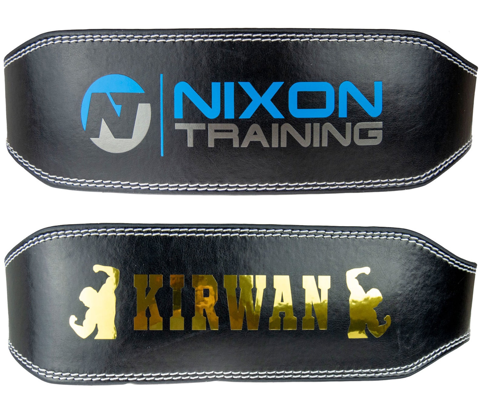 Black custom weight lifting belt custom logo and text Etsy