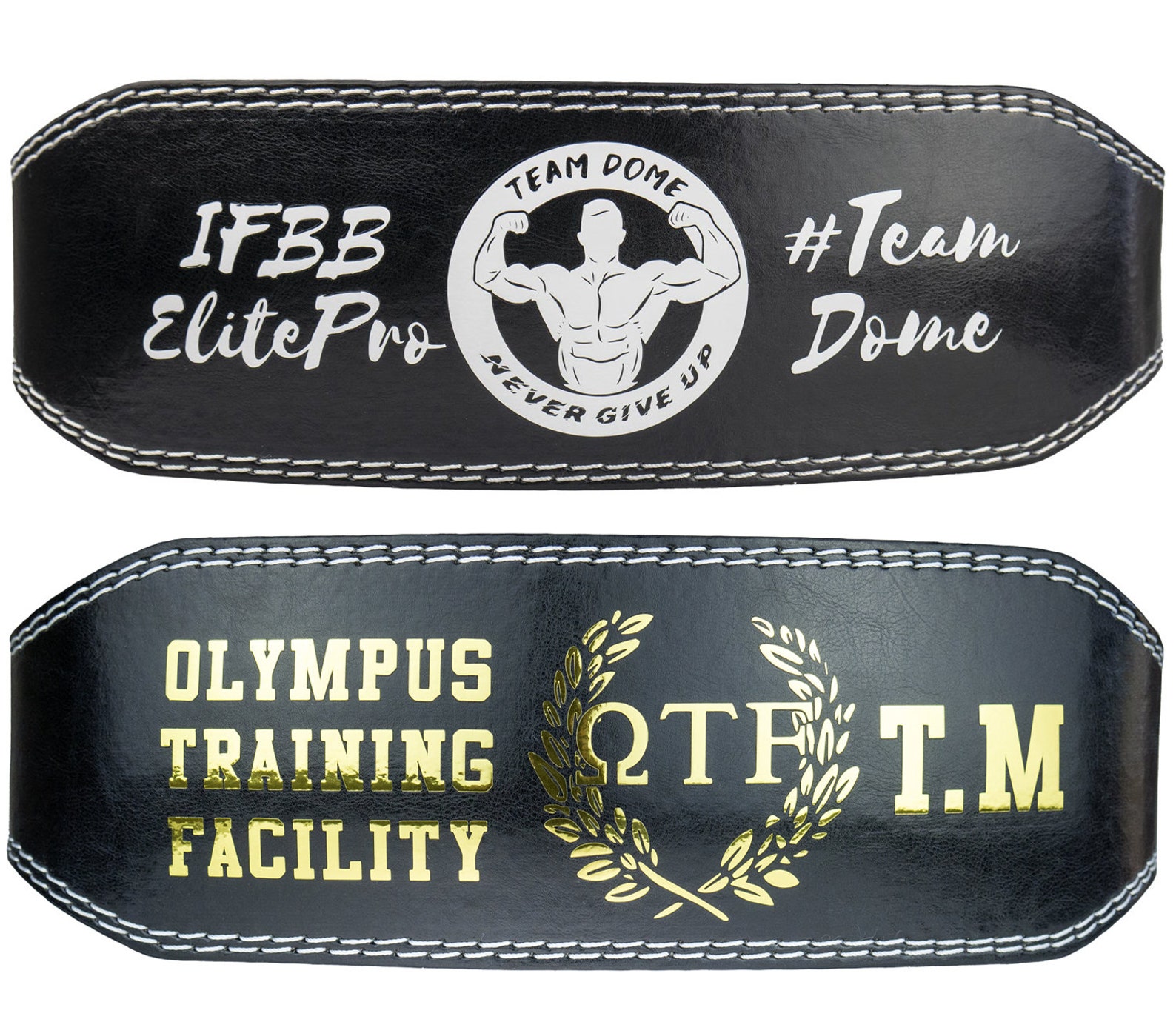 Black custom weight lifting belt custom logo and text Etsy