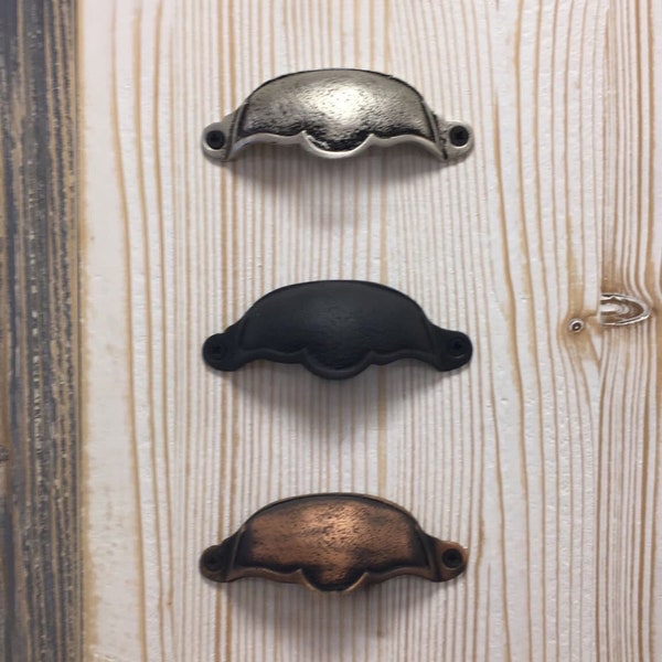 Solid Brass Cup Drawer Pulls