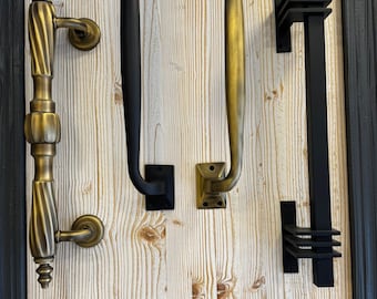 Vintage elegante Hand einzigartige Haupteingang Türgriff aus massivem Messing