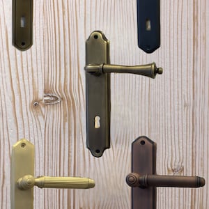 Antique Modern Style Door HANDLES Genuine Solid Brass Furniture 4.5&quot; (90mm)