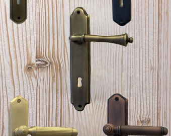 Antique Modern Style Door HANDLES Genuine Solid Brass Furniture 4.5" (90mm)
