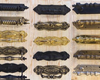 Antique Modern Style Door HANDLES Genuine Solid Brass Furniture 4.5" (90mm)