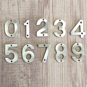 Simple numbers,House number,street numbers,non perforated door numbers,  symbol,mailbox Number,Room Number, Address number 1.5,3.5,4.7 ınch