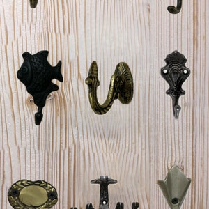 Modern Line Metal Authentic Solid Brass Hangers,Fish and Horse Figure Wall Hanger
