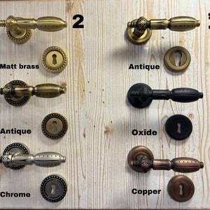 Antique Modern Style Door HANDLES Genuine Solid Brass Furniture 4.5&quot; (90mm)