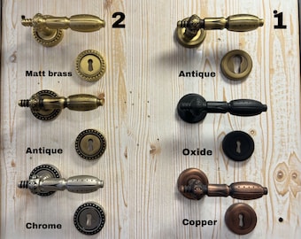 Antique Modern Style Door HANDLES Genuine Solid Brass Furniture 3.6" (90mm)