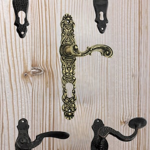 Antique Modern Style Door HANDLES Genuine Solid Brass Furniture 4.5&quot; (90mm)