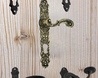 Antique Modern Style Door HANDLES Genuine Solid Brass Furniture 4.5" (90mm)