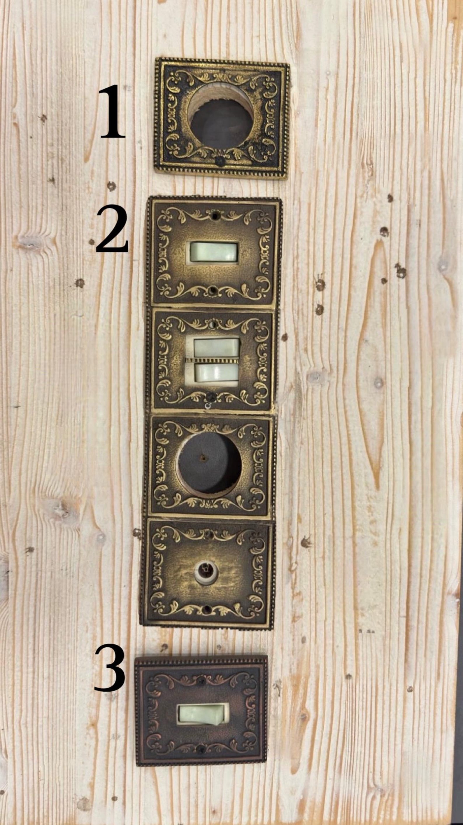 Engraved Brass Socket and Switch, Electrical Socket Plate - Etsy