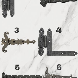 Brass Hinges Antique Medieval Design Traditional