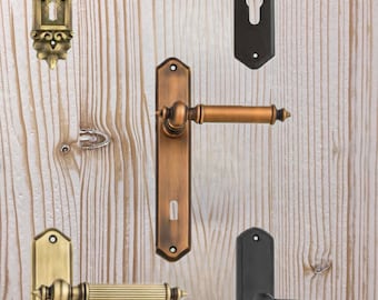 Antique Modern Style Door HANDLES Genuine Solid Brass Furniture 4.5" (90mm)