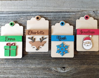 Set of 4 Gift Card Holders SVG, Glowforge Svg, laser cut file, Christmas SVG, santa svg, Reindeer svg