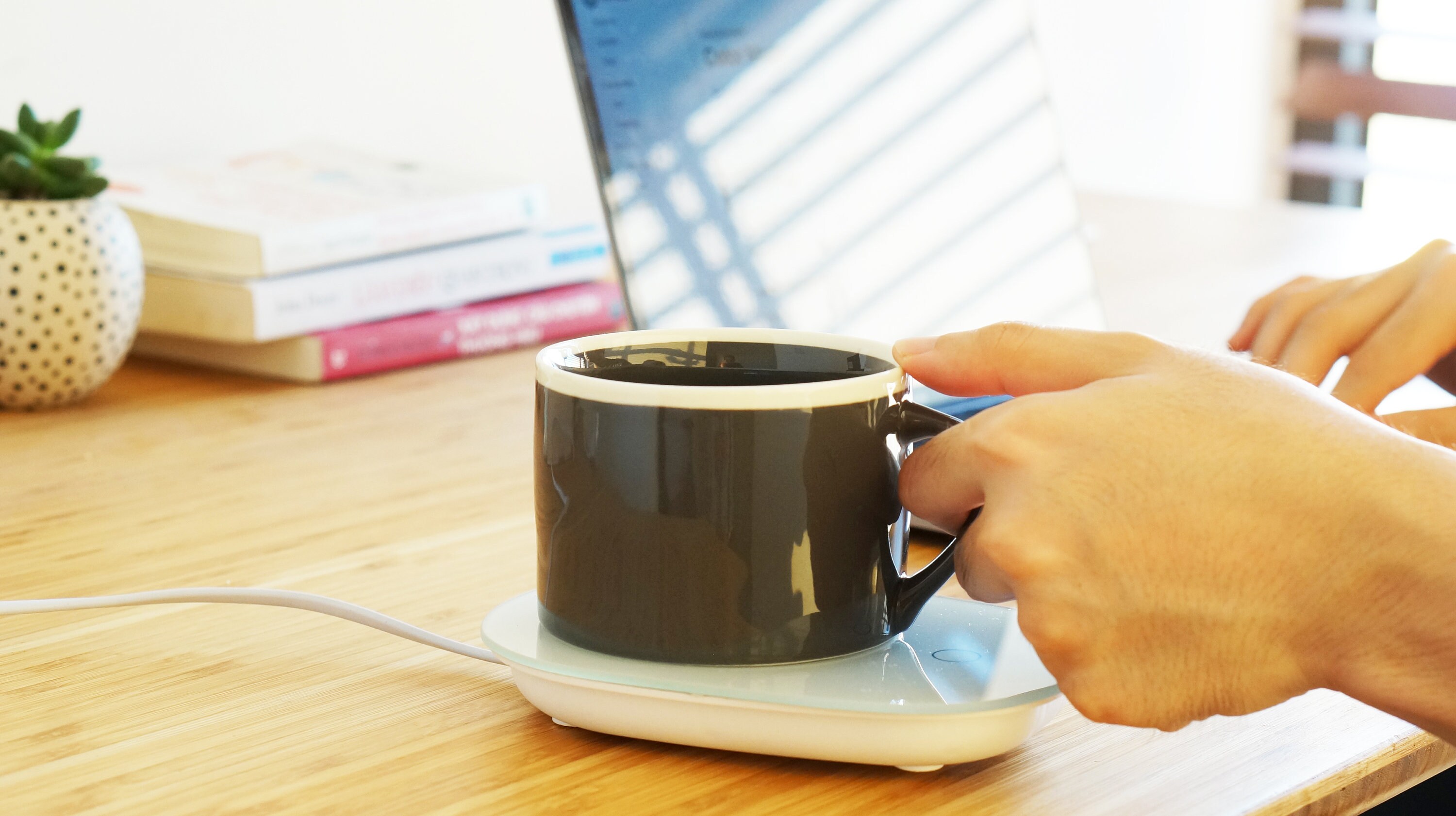 Flat Bottom Mug for Coffee Warmer Ceramic Coffee Mug Enamel Etsy