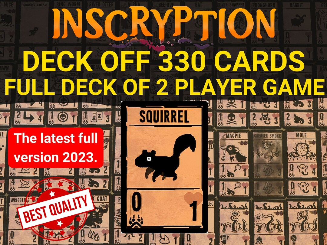 Inscryption Card Game With 330 Laminated Cards With Game Board Etsy 
