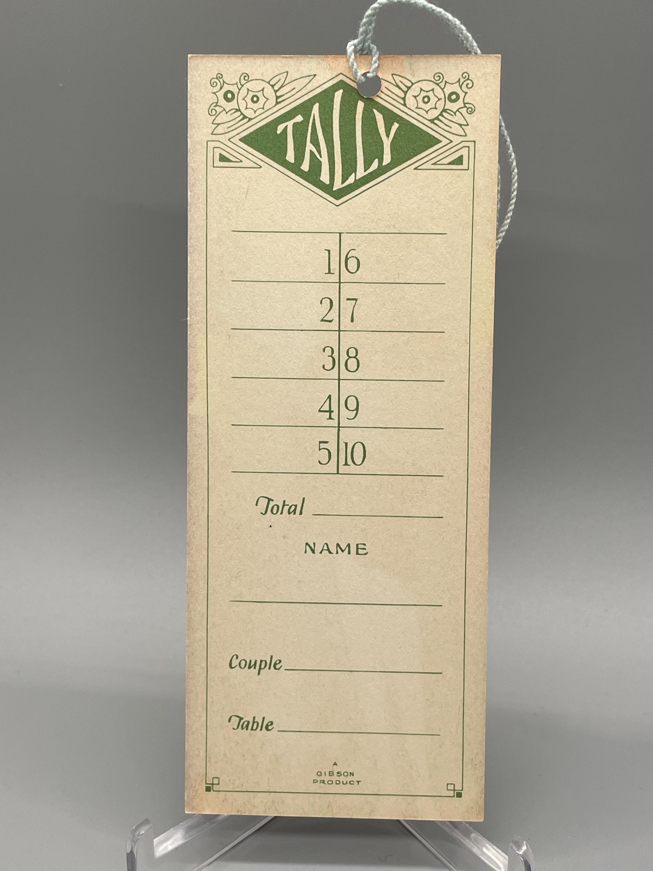 Vintage Art Deco Bridge Tally Geometric Flapper by Gibson 1920's-30's ...