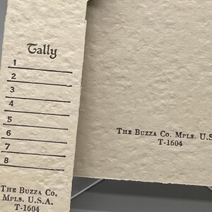 1920s Buzza Bridge Tally Place Card, Elegant Lady Flowers, Silver Accent image 5