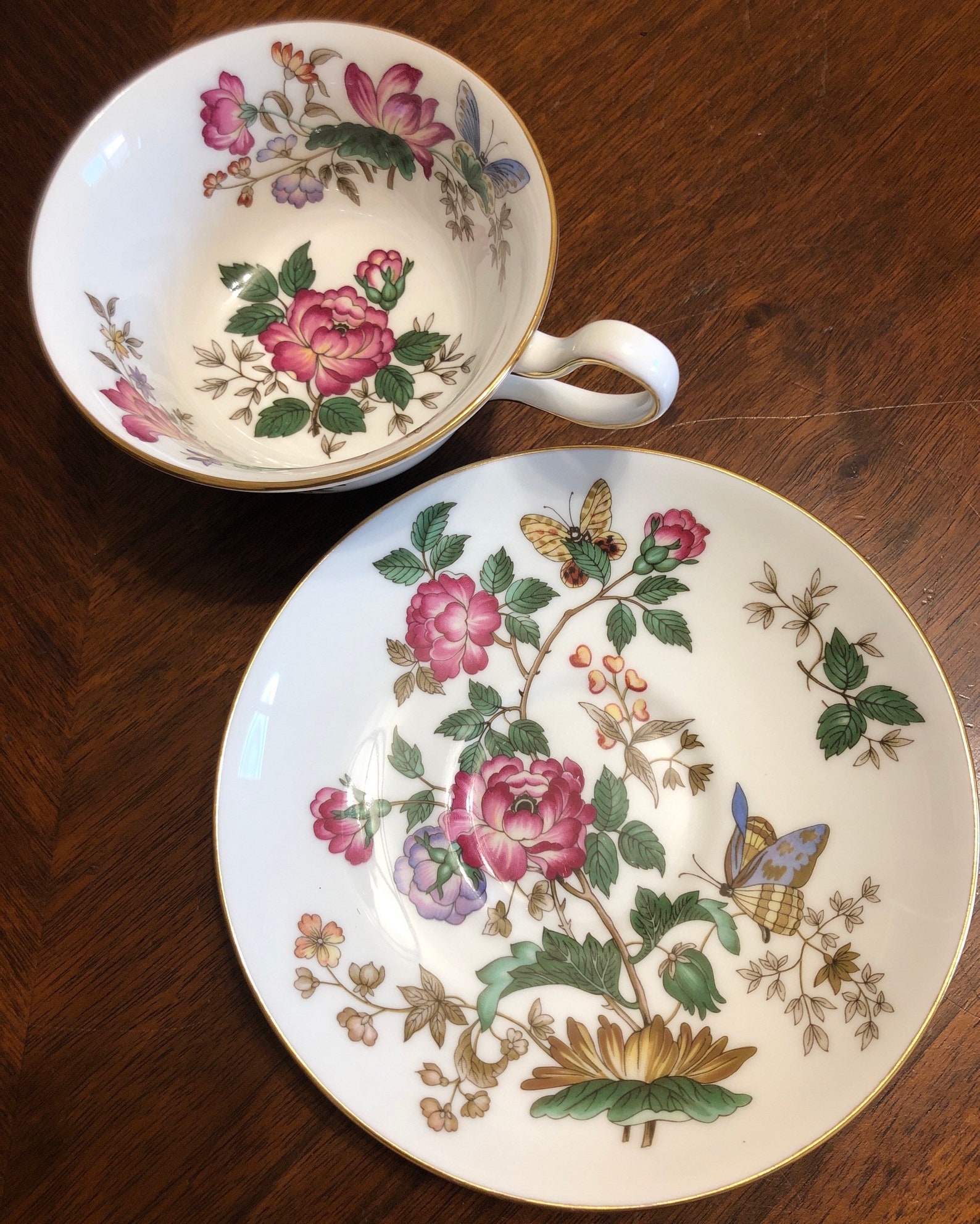 Wedgwood Charnwood Cup and Saucer Set English Country Etsy
