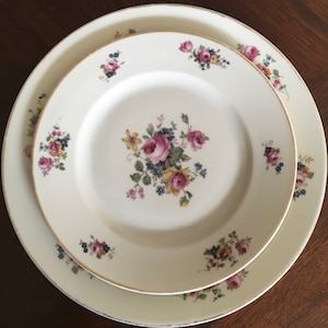 Pirken Hammer, Czechoslovakia, 1 Dinner Plate, 1 salad plate, 2 Piece Place Setting, Vintage China Place Setting