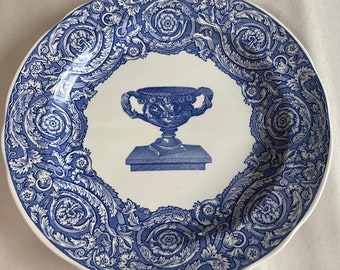 Spode Plate Blue Room Collection-Warwick ,Spode blue room collection, Vintage Dinner Plate, made in England,Blue Transferware, 1 - 10” plate