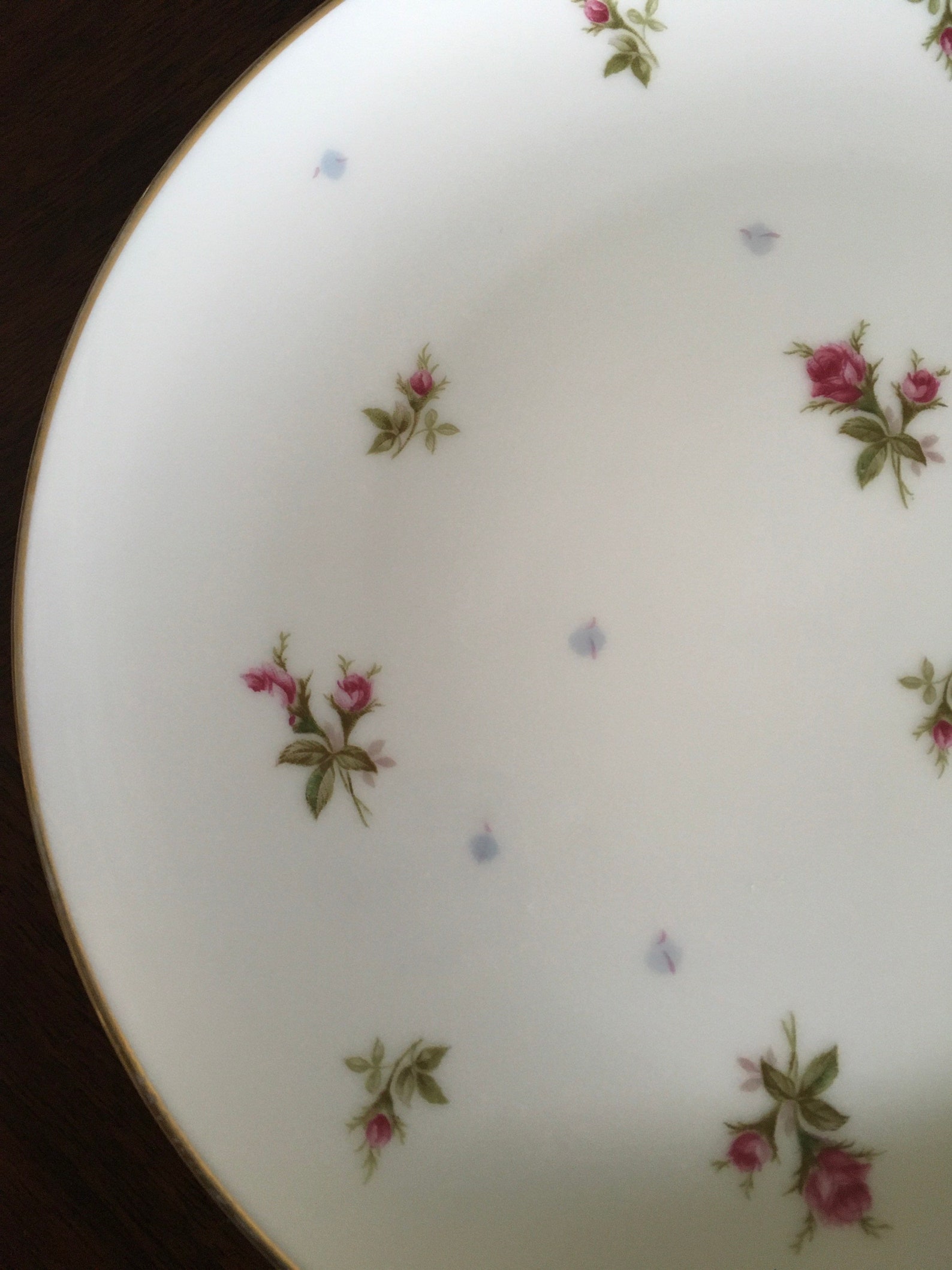 Sango Fine China, Japan, 7.5 Plate, White Dishes With Pink Roses, Small