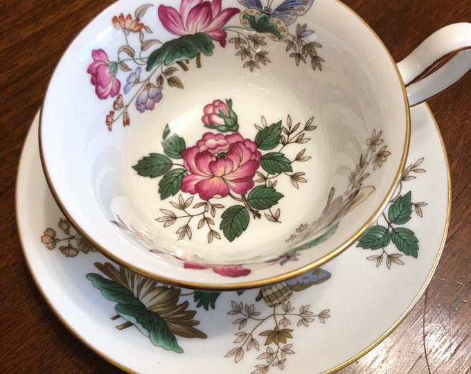 Wedgwood Charnwood Cup and Saucer Set, English Country Butterflies and