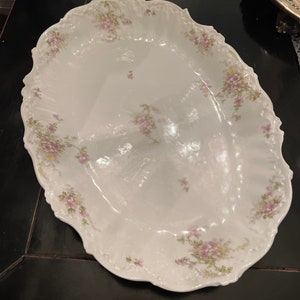 Vintage Limoges Haviland France Large White with floral design Platter