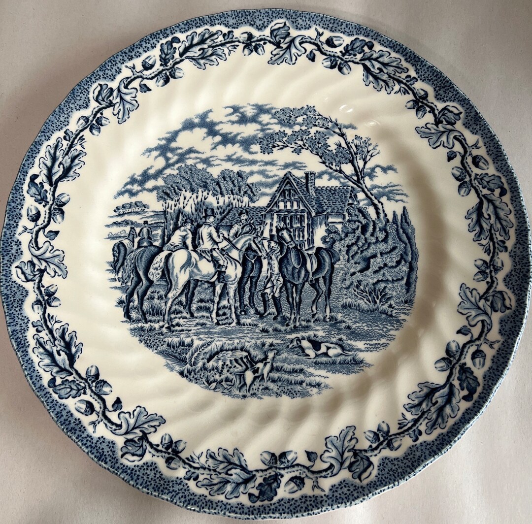 Royal Wessex Ironstone Vintage Dinner Plate Blue and White Etsy
