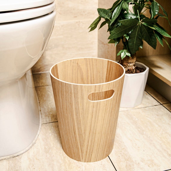 Urban Wood Trash Can & Wastebasket for Bedroom Bathroom Home - Etsy