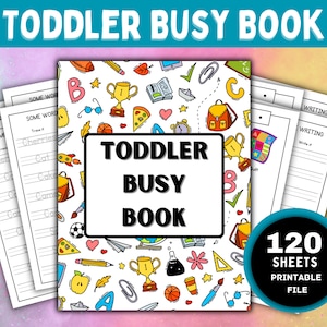 Toddler Busy Book | Printable Busy Book for Toddlers | Preschool Worksheets | Preschool Curriculum | Preschool/PreK & Kindergarten Printable