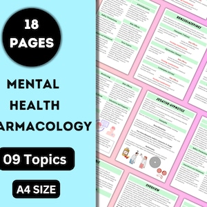 Mental Health Pharmacology Study Guide | NCLEX Pharmacology | Nursing Notes | Psychiatric Mental Health Nursing | Lithium -Antipsychotics